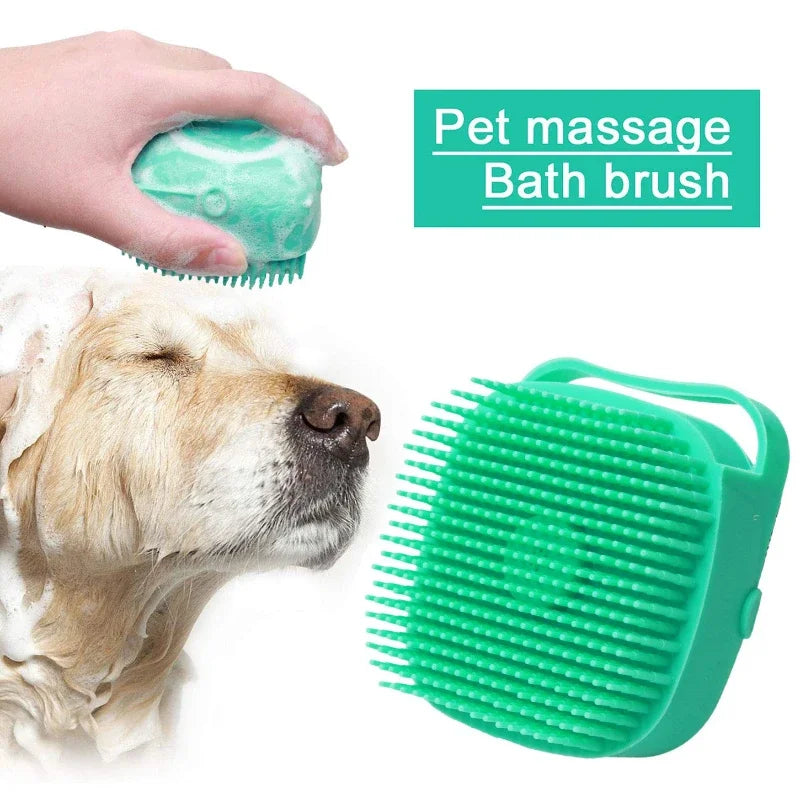 Super escova de shampoo, com pente de massagem para Pets, com purificador